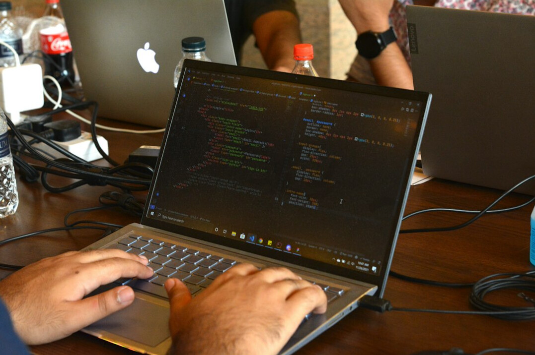 team of developers coding